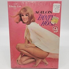 Vintage Linda Lee Agilon Panty Hose 1400 Tahiti Medium Nylon Stockings NOS