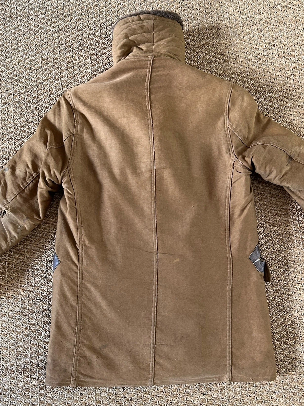 Vintage WWII Era Barnstormer Coat Alpaca Lined Military? 40" Chest image 16