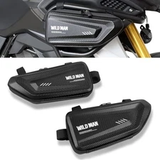 Mini Motorcycle Tool Bag - Waterproof Bike Frame Bag with EVA Hard Shell Side Cr