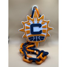 Connecticut Sun Oversized Necklace, Hype Turnover Chain WNBA HandMade 3D Printed