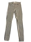 Hudson striped gray white skinny jean 26  size 2 4 mid rise zip pockets stretch — photo 1