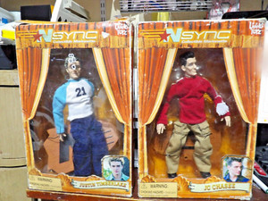 NSYNC Collectible Marionette Dolls - Justin Timberlake and JC Chasez Box's Rough