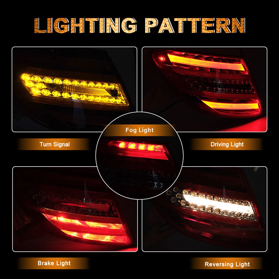 Left Driver LED Tail Light For Mercedes Benz 2011-2014 W204 C250 C350 C63 C300 Foto 4 de 4