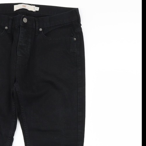 Topman Womens Black Cotton Blend Skinny Jeans Size W32 L30 - Picture 4 of 12