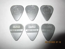 6 Pack Herco Flex 75 Nylon Flat Picks - #769