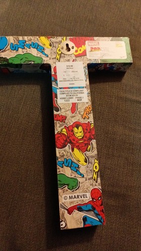 Marvel Avengers Wrapped Block Letter T Hulk, Captain America, Spider-Man NEW!! - Picture 2 of 3