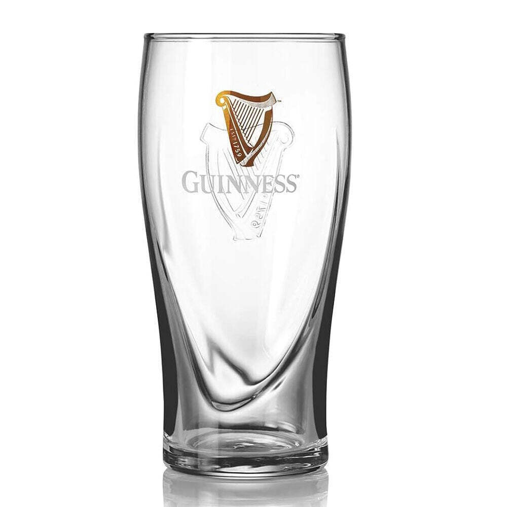 Guinness Unisex Clear Embossed Pint Glass In - Image 2