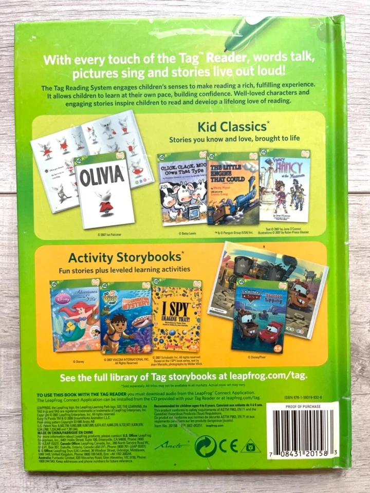 Kung Fu Panda Po's Tasty Training Leap Frog Tag Book Hardcover Interactive - Image 2 of 3