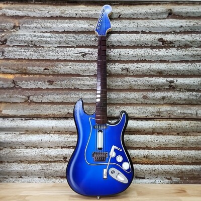 Rockband 2 Harmonix Guitar Fender Stratocaster PSGTS2 Wireless Controller Blue