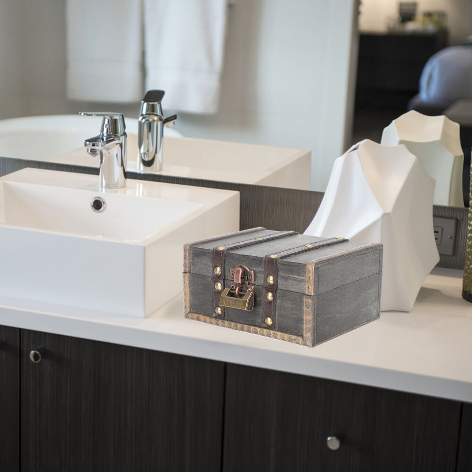 Vintage Jewelry Case Storage Chest with Lock Bin eBay