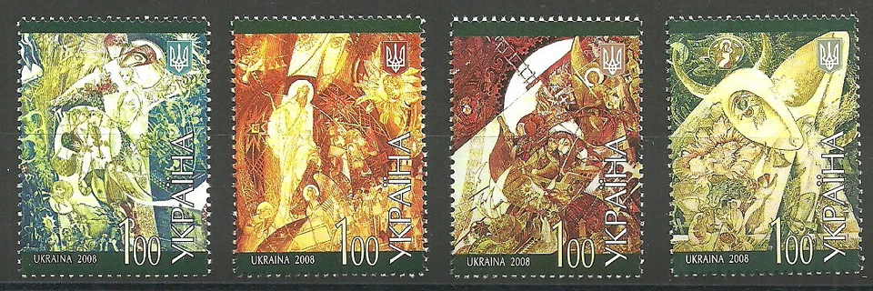 Ukraine - Volkslieder Satz postfrisch 2008 Mi. 987-990 - Bild 1 von 1