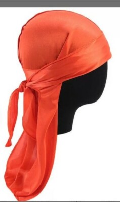 SILKY SOFT DURAGS 2PCS (ORANGE AND BRONZE)