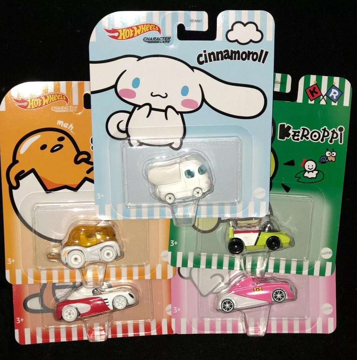 PO Mattel Sanrio Hot Wheel Cars - Cinnamoroll, Hello Kitty