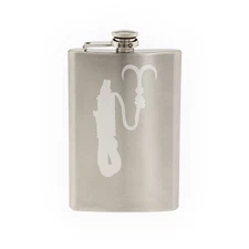 Stealth Grappling hook Ninja tool Assassin Crime Fighter- 8 oz etched flask