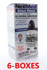 (6) SIX Boxes / NeilMed All Natural SINUS RINSE (6) 8 oz Bottles + (6) Packets