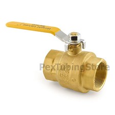 1-1/2" NPT Brass Ball Valve Full Port, Shut-Off Valves, UL CSA FM, 600psi WOG