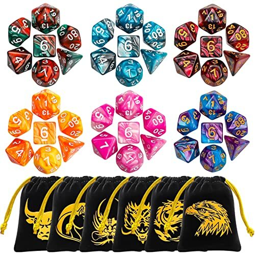 d20 dice bolsa pattern