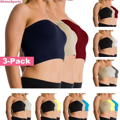 Women's Seamless Strapless Wire-Free Tube Top Bra Bandeau