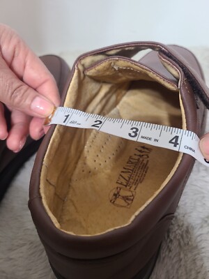 EZMART FIT Brown Dress Shoes Skid Resistant Adjustable Strap  display picture 1