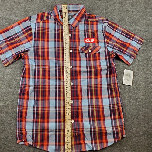 Mountain Hardwear Shirt Mens Small Plaid Button Up Short Sleeve Clif Bar Hike - Picture 10 of 12