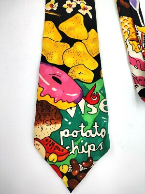 Junk Food Necktie Unbranded 100% Silk crazy tie | eBay