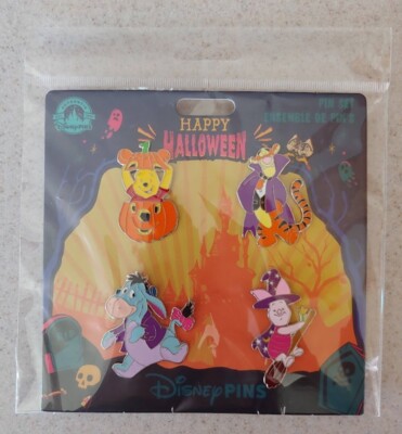 Disney Pin #149772  Winnie The Pooh - Happy Halloween - 4 Pins Booster Set