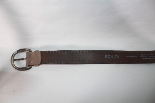 Bonita Studded Belt 31" Brown-Grey Vintage Leather - Picture 11 of 18