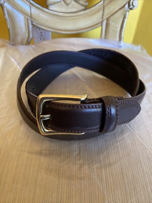 Brown Genuine Leather Dress Belt #1912 Men Sz -38 | eBay