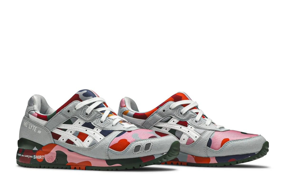 Comme Des Garçons SHIRT x ASICS Gel Lyte 3 Colorful Camo for Sale