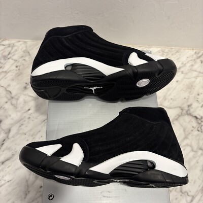 Size 7.5 - Air Jordan 14 Retro Black White for sale online | eBay