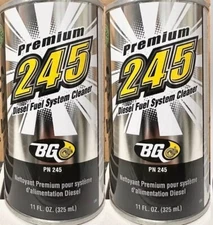 BG 245 Premium 11 oz Diesel Fuel System Cleaner 11 oz 2 Pack Free Funnel