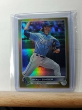 2022 TOPPS Series 1 Baseball Brady Singer base GOLD Foil/HOLO card # 313