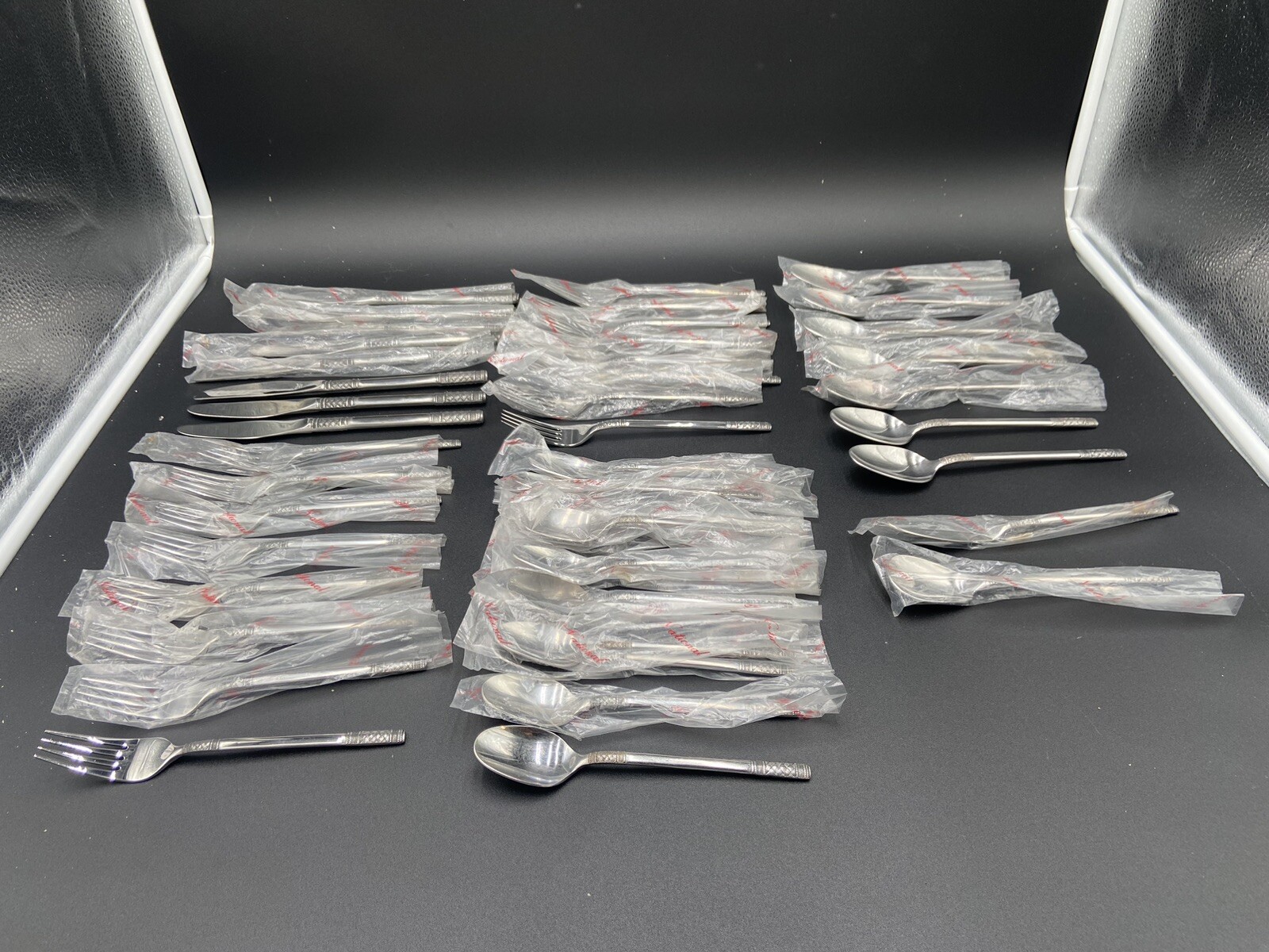 Vintage New National Stainless Flatware Japan 47 Pieces Fork Spoon