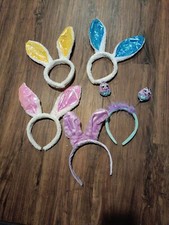 Lot Of 5 Easter Holiday Headbands Costume Bunny Ears