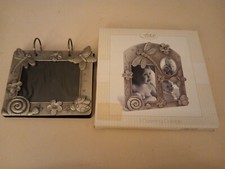 Fetco Home  Travel Family Memories Lot of 2 Vintage Pewter Photo Frames, Read