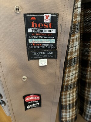 Best Coat Co. Season Mate all weather trench coat khaki tan