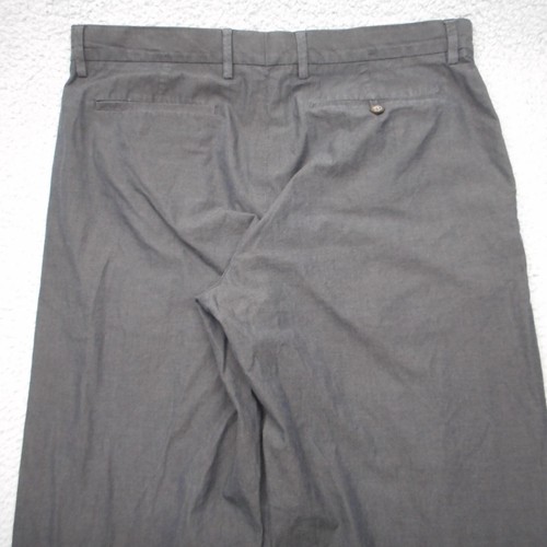 Pantalones Banana Republic Hombre 35x32 Azul Clásico Vestido Recto Pantalones Calce 34x29 - Imagen 13 de 13