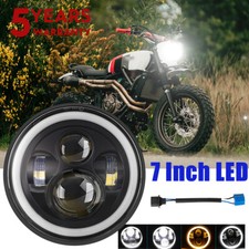 7" LED Projector Headlight For Triumph Bonneville Thruxton 900 1200 Cafe Racer