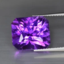 7.81Ct Custom Octagan Cut_ Exquisite Natural Purple Amethyst _ Brazil