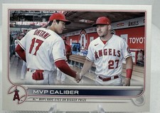 Shohei Ohtani Mike Trout 2022 Topps Update MVP Caliber CL US115 Angels
