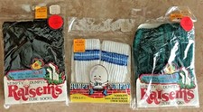 3 Vintage baby tube bootie socks/crew socks 2-12 " grow with your child" New