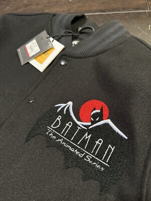 NWT Shoe Palace X Batman DC Wool Varsity Letterman Jacket Collab Mens Size Large