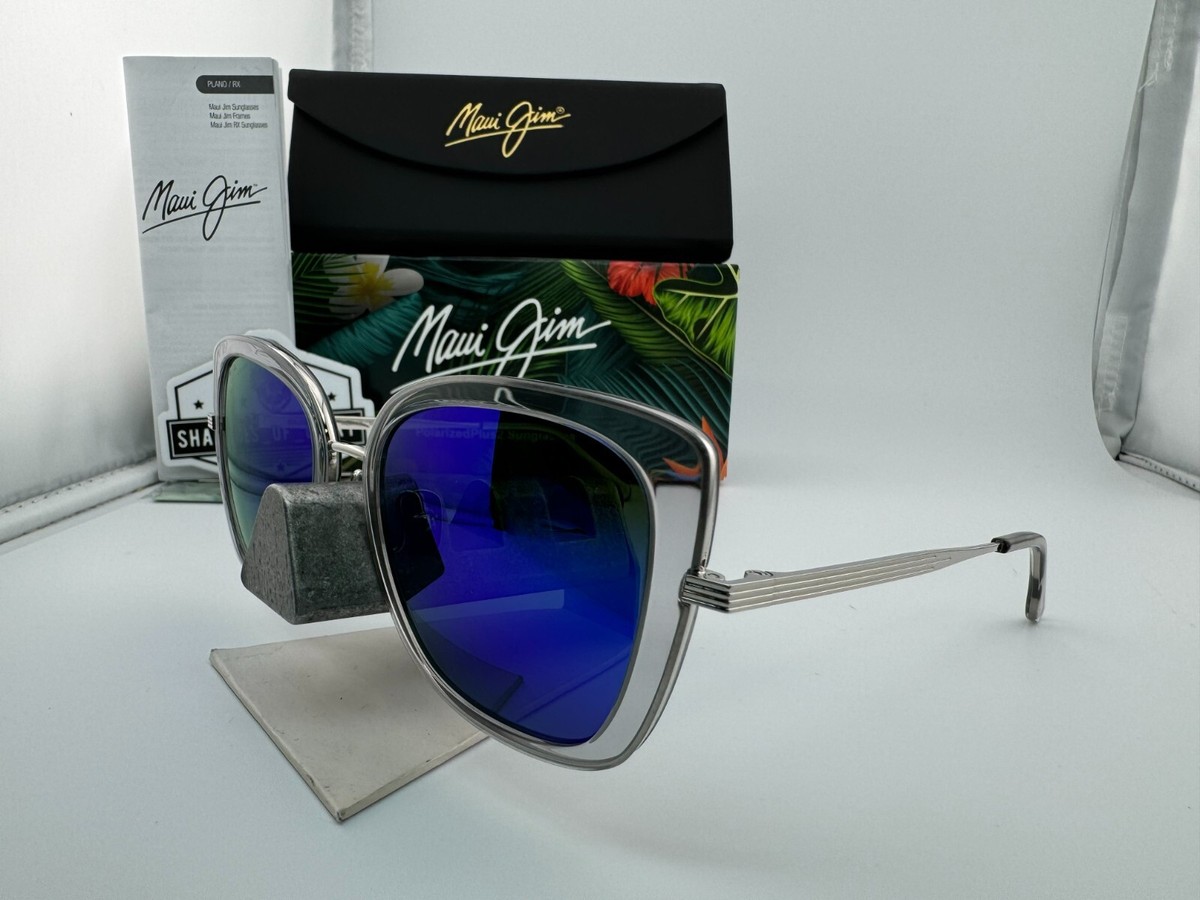 MAUI JIM VIOLET LAKE MJ 843-11 GREY SILVER BLUE HAWAII  display picture 3