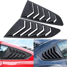 Side Window Louvers Scoop Cover Vents ABS Sun Shade For Ford Mustang 2015-2023