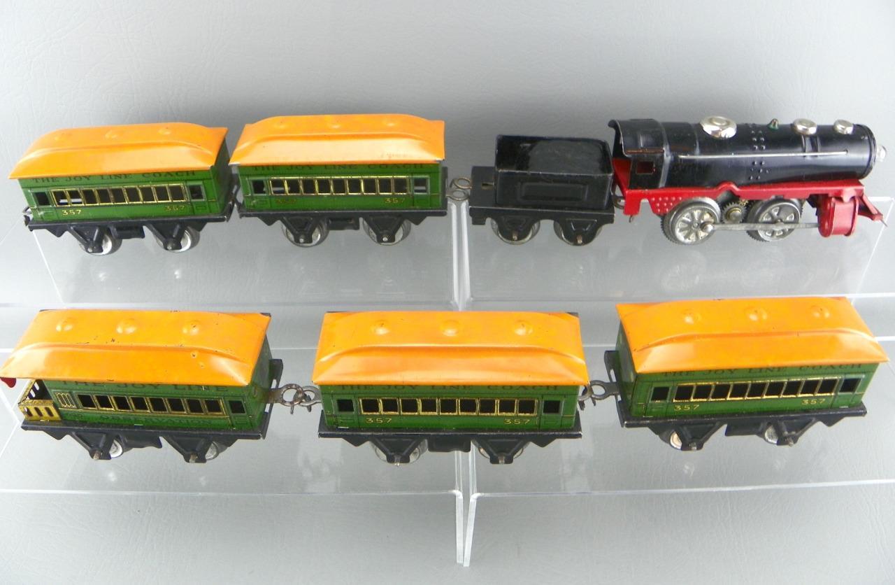Vintage 1930's PreWar MARX O Tin Electric Steam Locomotive & Joy Line ...