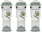 3 Pieces Wild Garden Bird Nut Feeder Heavy Duty Metal  Sage Green