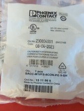 PHOENIX CONTACT Connector 15 11 86 0 SACC-M12FS-8CON-PG 9-SH. 1 Piece
