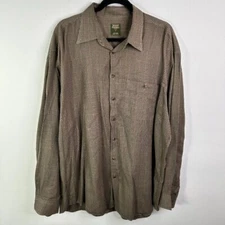 Scott Barber Men's Brown Button Down Long Sleeve Collared Shirt Size XL