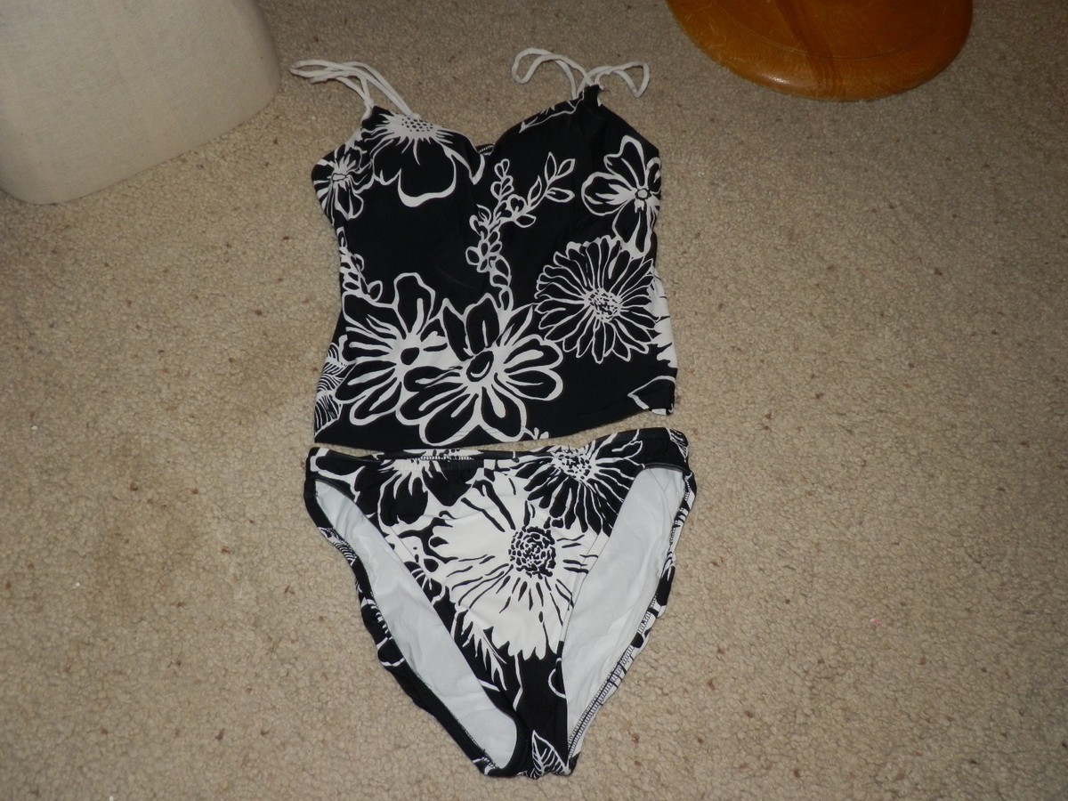 Bas De Maillot De Bain Jantzen Taille 12 Noir/marron/blanc - Neuf Avec étiquette