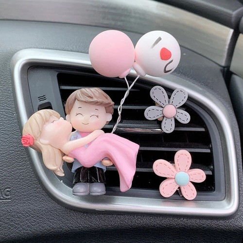 Car Aromatherapy Diffuser Decorative Vents Freshener Perfume Clip Cute Couple - Bild 13 von 16
